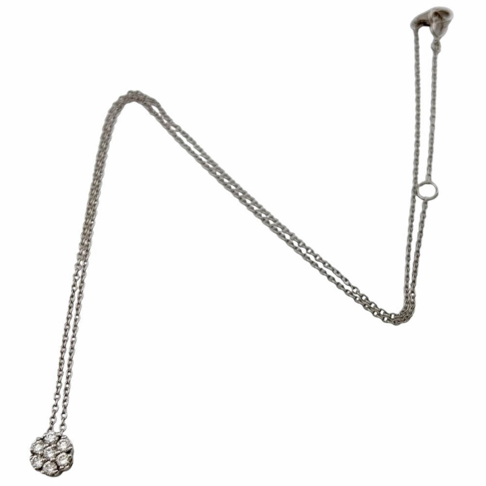 Ponte Vecchio Necklace 18K K18 White Gold Diamond Women's Used