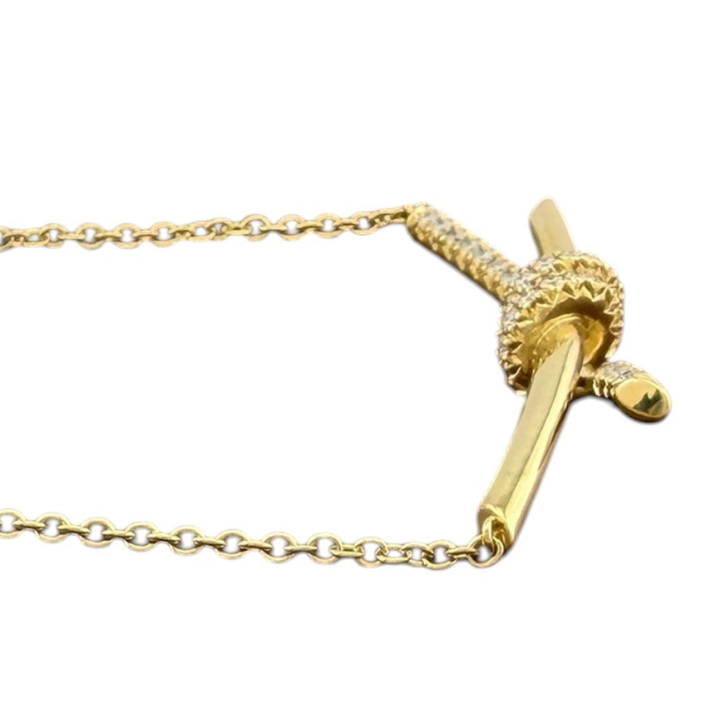 TIFFANY&Co. ティファニー ノット ネックレス 18金 K18イエロー
