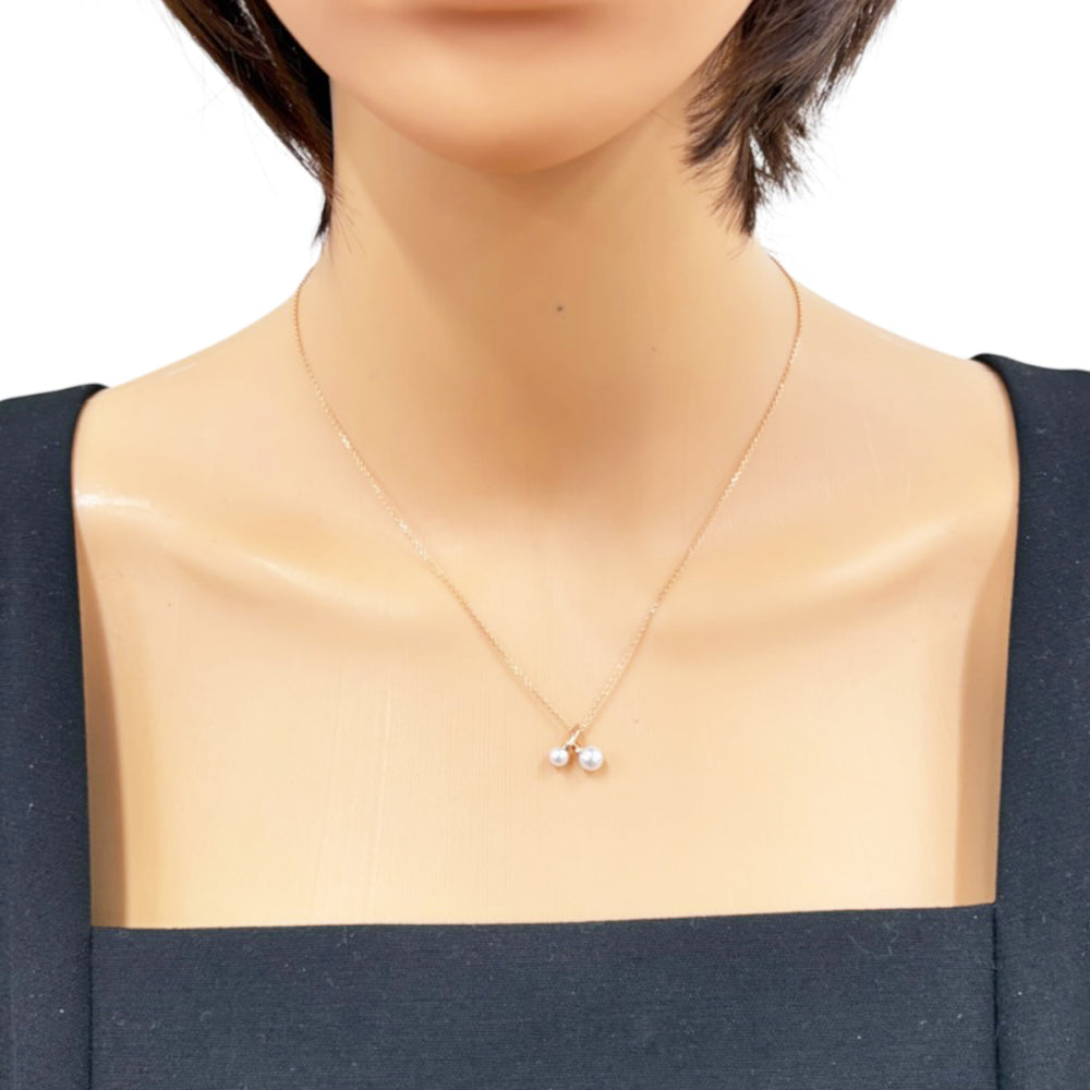 MIKIMOTO ミキモト ネックレス 18金 K18ピンクゴールド パール