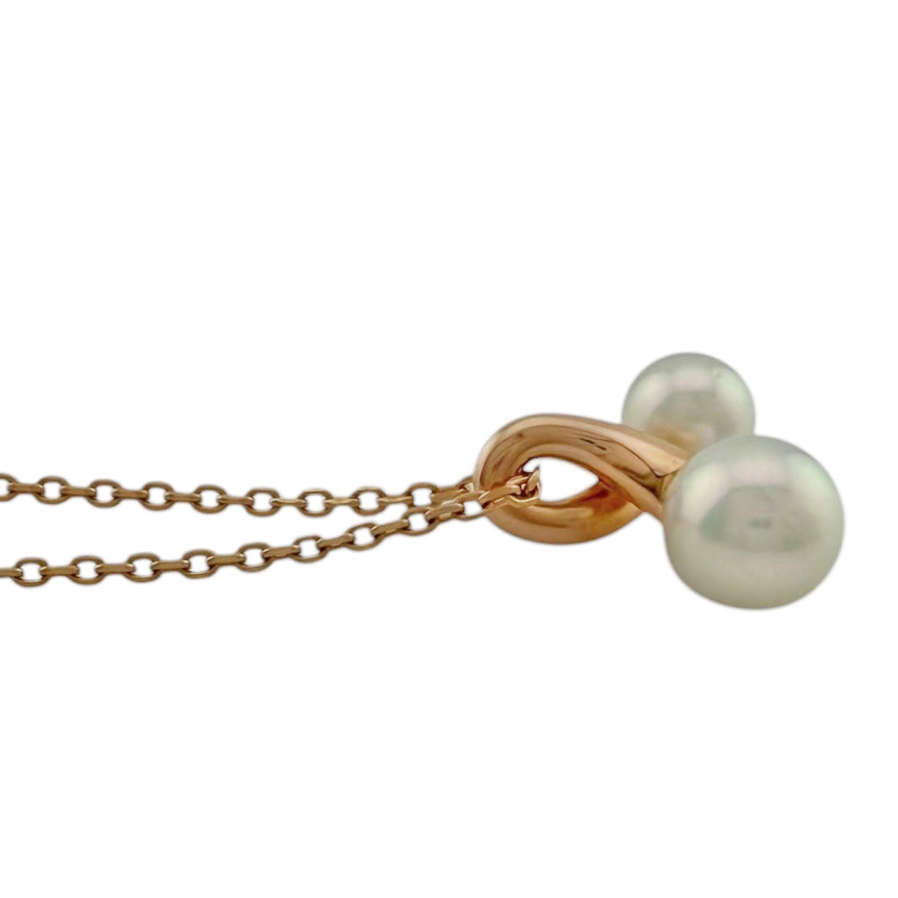 MIKIMOTO パール ネックレス ピンクゴールド18K 極美品 MIKIMOTO ミキモト ネックレス 18金 K18ピンクゴールド パール