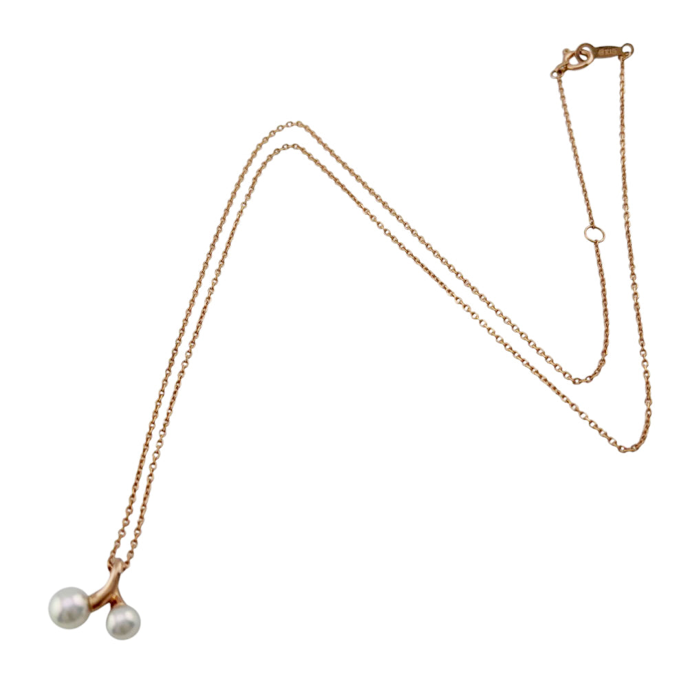 MIKIMOTO パール ネックレス ピンクゴールド18K 極美品 MIKIMOTO ミキモト ネックレス 18金 K18ピンクゴールド パール