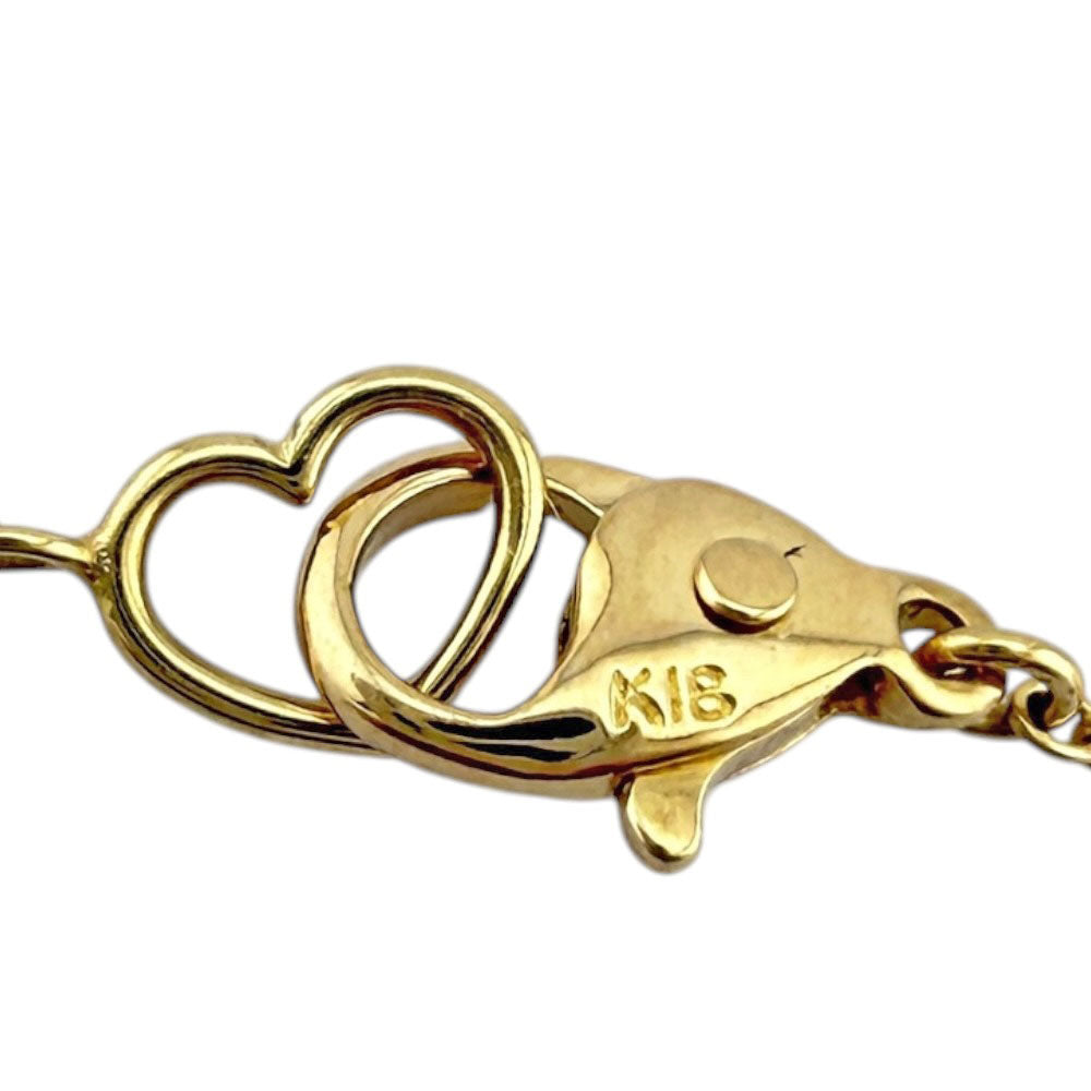Ponte Vecchio Necklace 18K K18 Yellow Gold Diamond Ladies Used