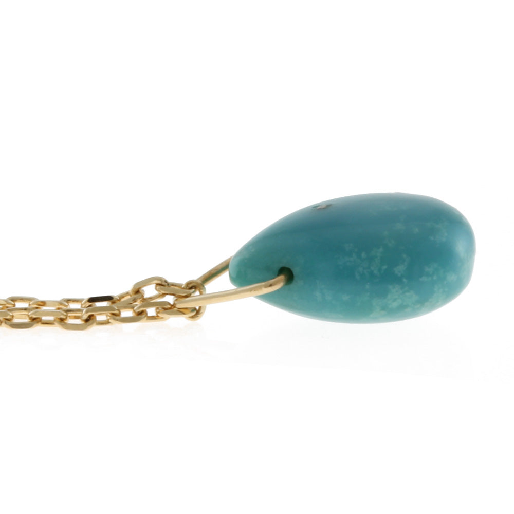 agete necklace 10K gold turquoise ladies used – 【公式】リサイクル