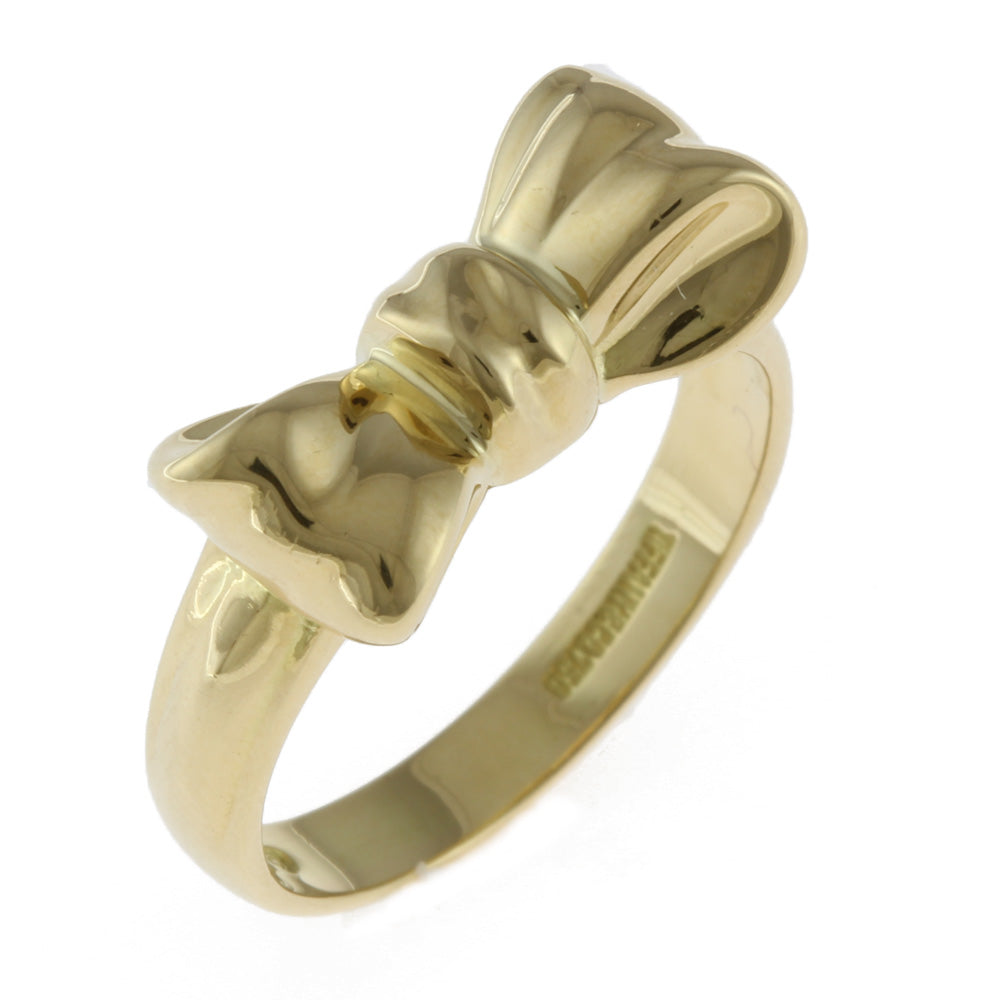 中古】 ティファニー TIFFANY&Co. K18 リング 指輪 リボン 12.5号 18金