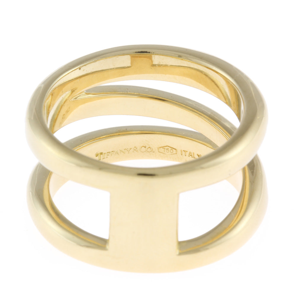 TIFFANY　ダイアゴナル　750　K18　ヴィンテージ　リング 中古】 ティファニー TIFFANY&Co. K18 リング 指輪 幅広 12.5号
