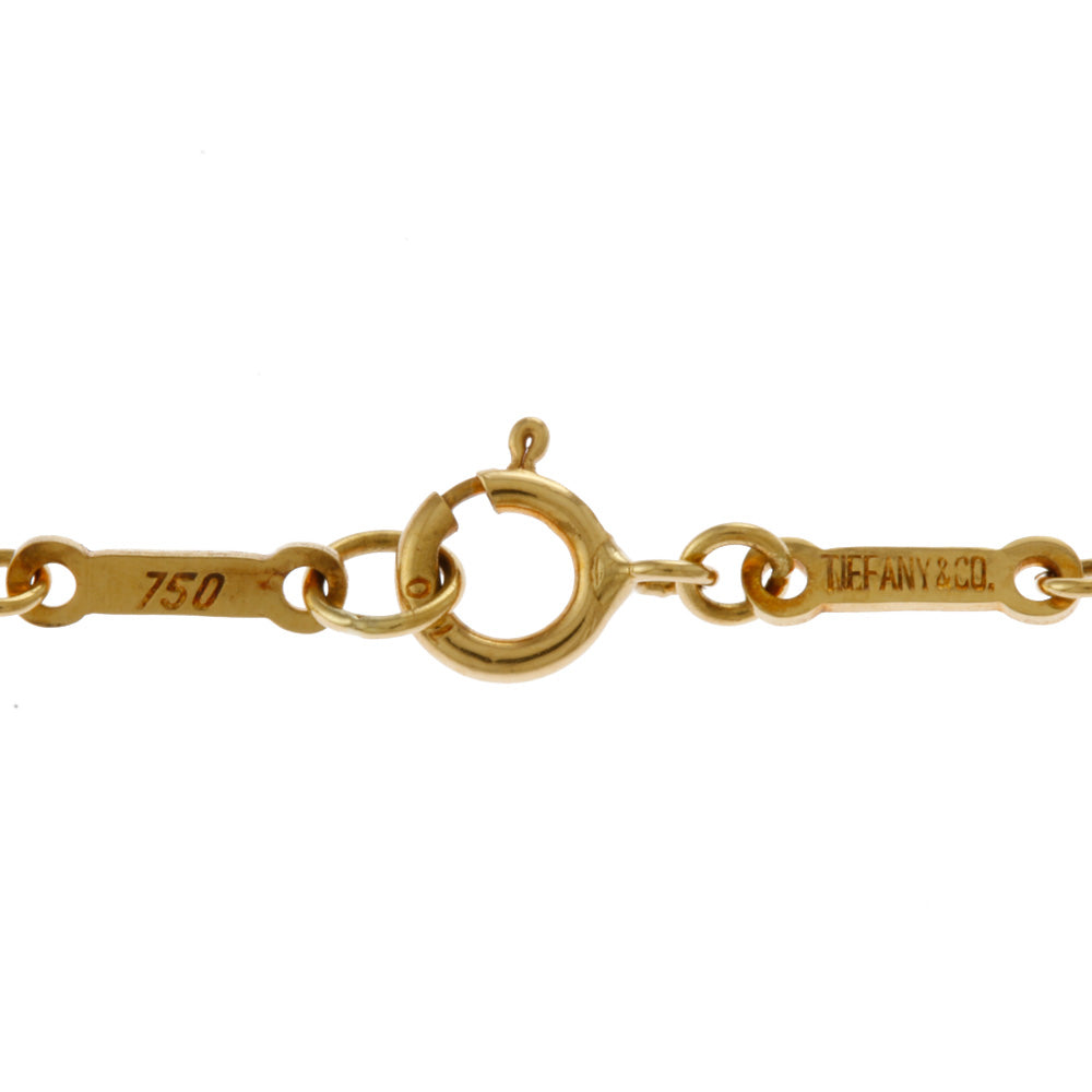 ティファニー オープンハート ネックレス 18金 K18イエローゴールド