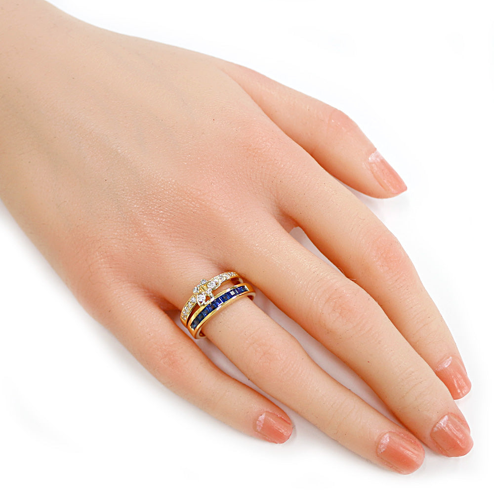 13号 蝶 リング 指輪 13号 18金 K18ゴールド ダイヤモンド 0.25