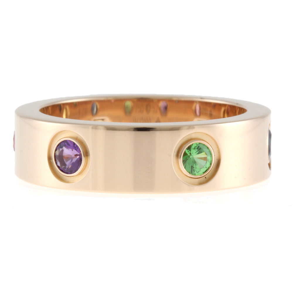 中古】 カルティエ CARTIER K18PG リング 指輪 サファイア（ブルー