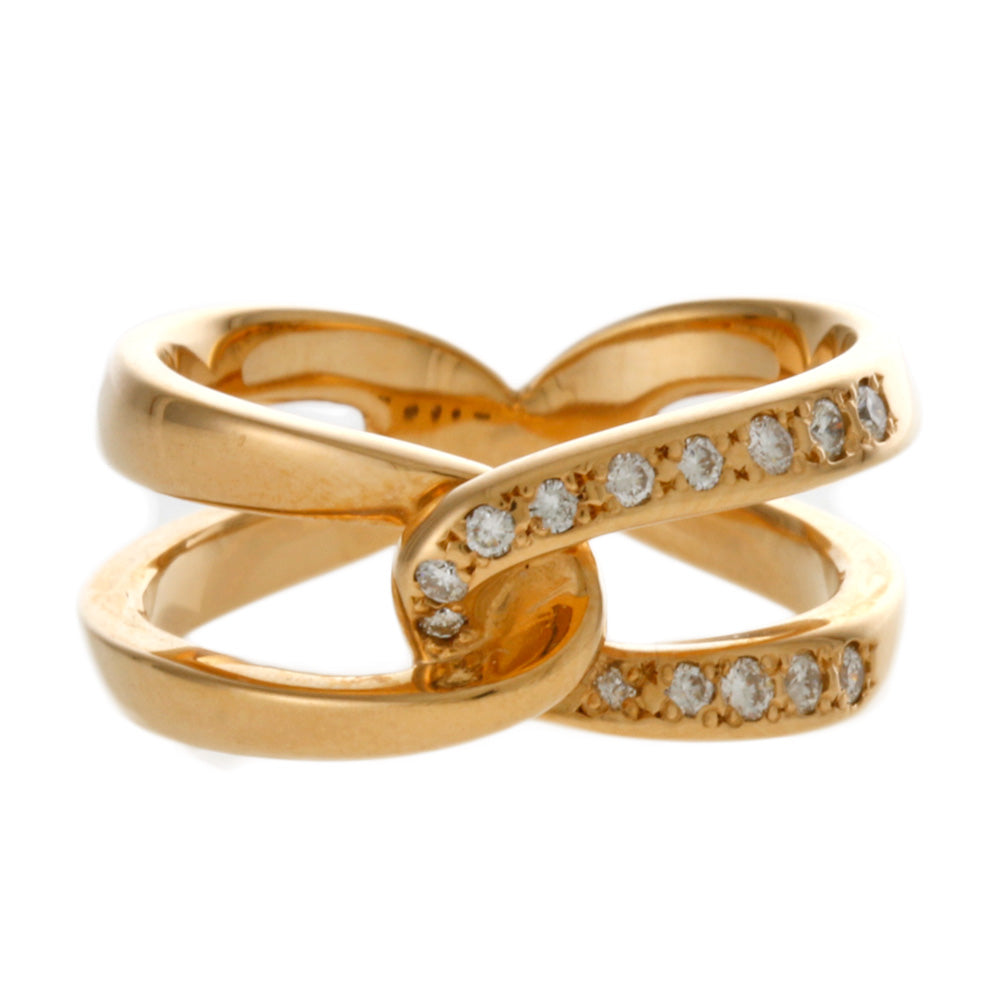 ヨンドシー　4℃　指輪　リング　SV　ダイヤモンド　ゴールド　10号　極美品 ヨンドシー 4℃ リング 指輪 12号 18金 K18イエローゴールド