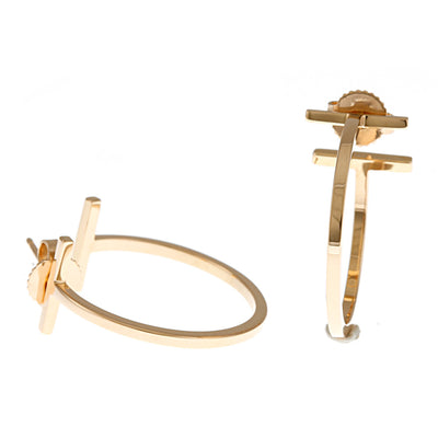 TIFFANY&Co. ティファニー Tワイヤー フープ ピアス 18金 K18