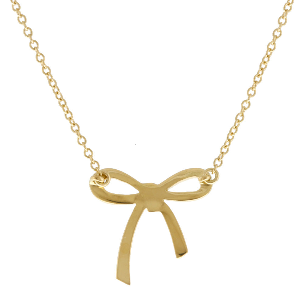 TIFFANY&Co. ティファニー ボウ ネックレス 18金 K18ゴールド