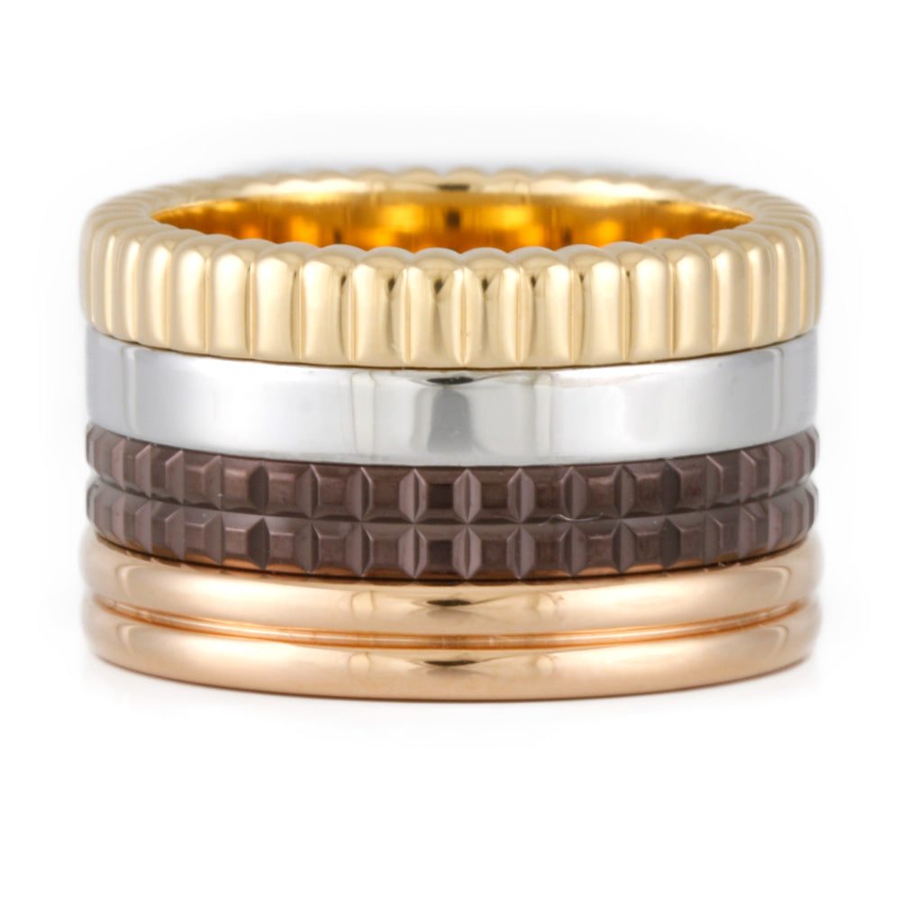 希少！【Boucheron】18金イエローゴールド　マザーオブパール　9号 Boucheron ブシュロン キャトル クル ド パリ ポワントドディアマン