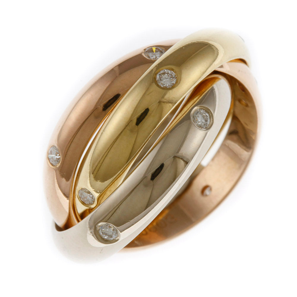 Cartier Trinity Ring, Size 7, 18K Gold, Diamond, Women's, Pre-Owned
