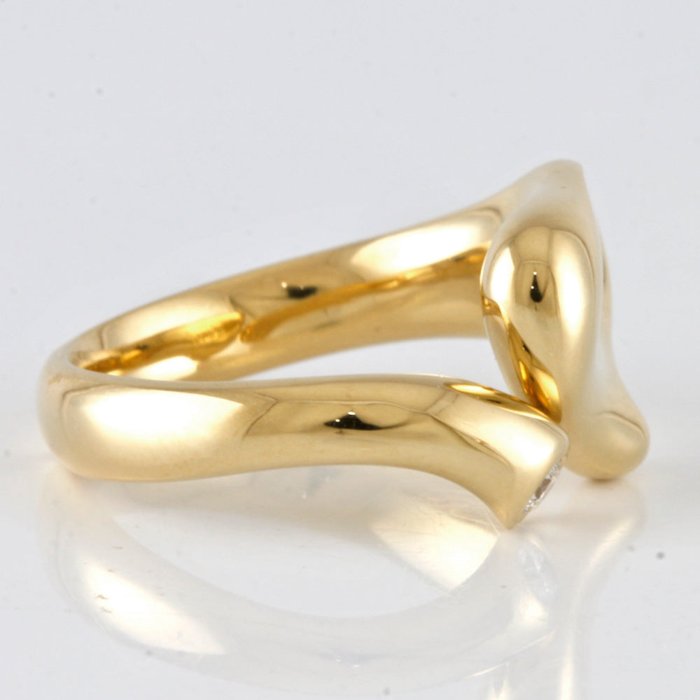 TIFFANY ティファニー フルハート K18 ダイヤリング 8号 6155 ティファニー K18YG フルハートリング 5.5g ☆ #8 Tiffany