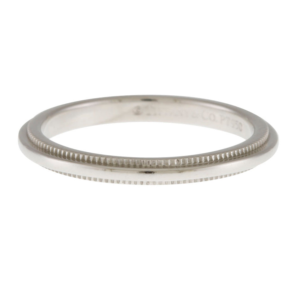 ティファニー TIFFANY&Co. ミルグレイン リング 指輪 5.5号 Pt950