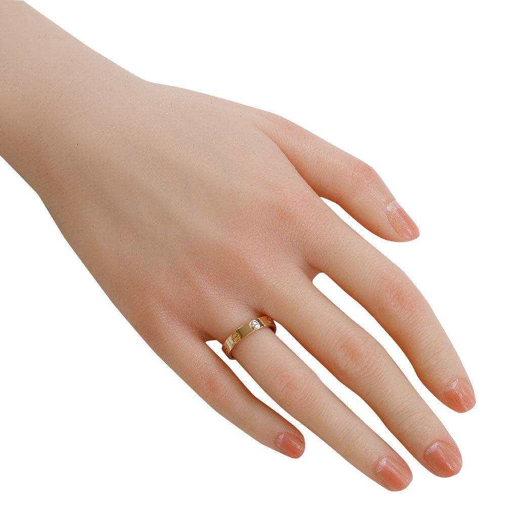 Cartier Mini Love Ring, size 11.5, 18K, K18 pink gold, women's