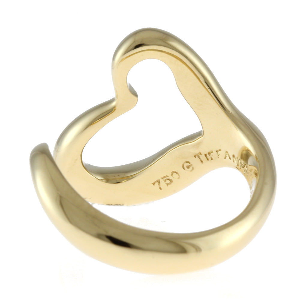 Tiffany & Co. Open Heart Ring, Size 13, 18K Gold, Women's