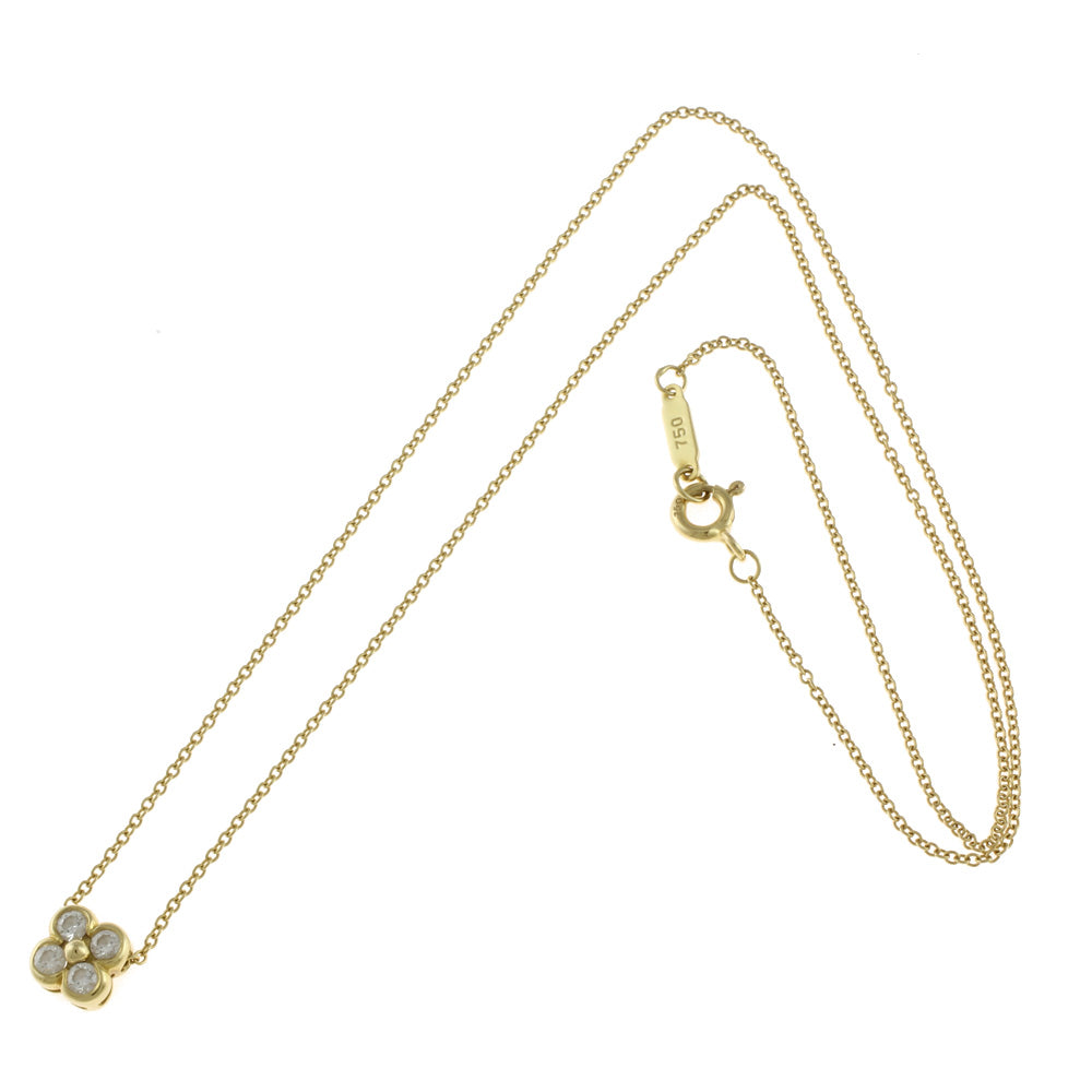ティファニー TIFFANY&Co. ベゼルセット ネックレス 18金 K18ゴールド