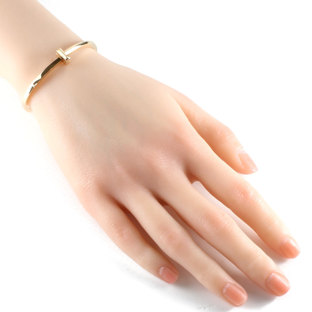 ティファニー TIFFANY&Co. Tワンナロー ヒンジ バングル 18金 K18