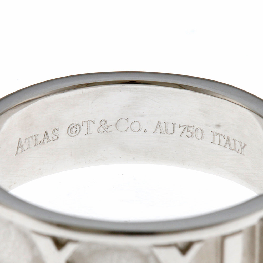 Tiffany & Co. Atlas Ring, size 10, 18k, K18 white gold