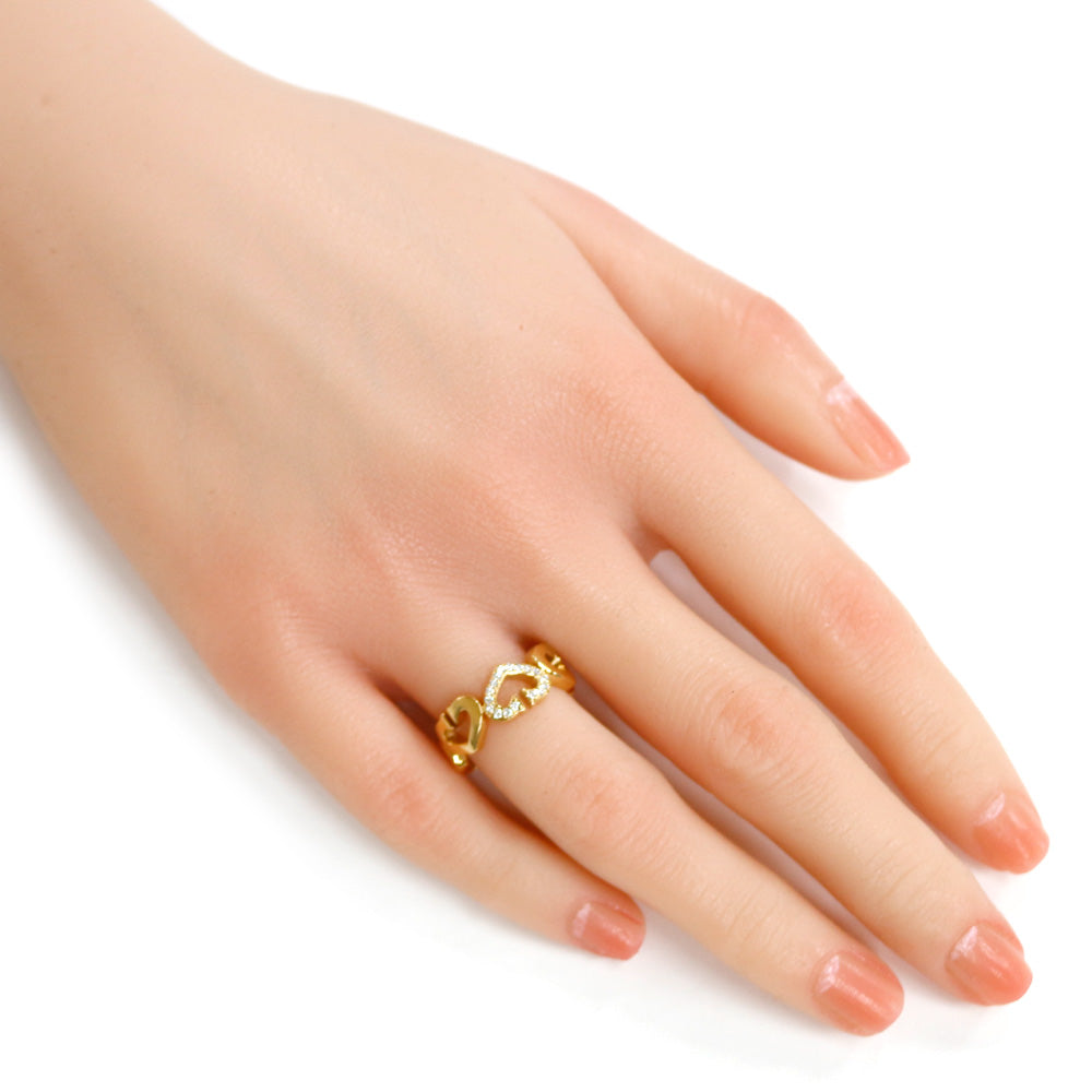 【新品仕上げ】カルティエ　Cハート イエローゴールド リング 11.5号 新品仕上げ】カルティエ Cハート イエローゴールド リング 11.5号