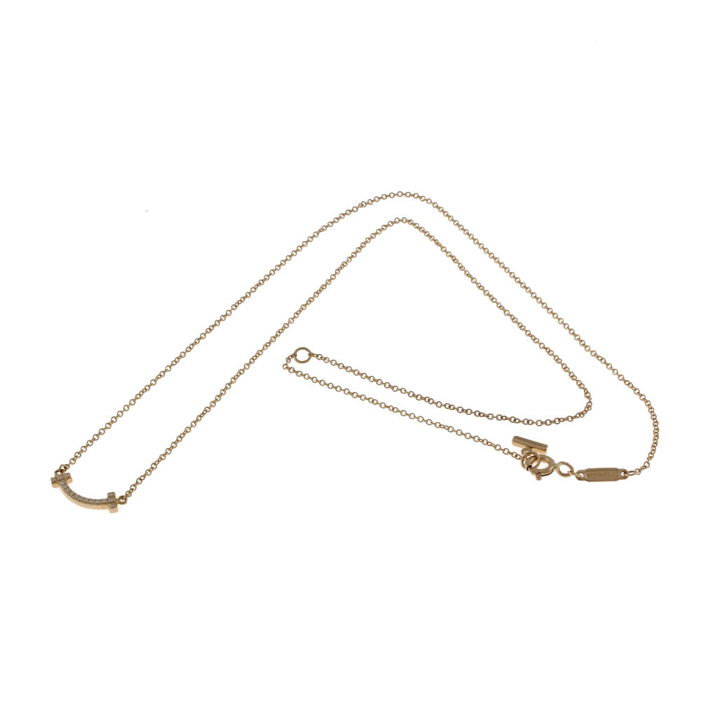 ティファニー TIFFANY&Co. Tスマイル ミニ ネックレス 18金 K18ピンク