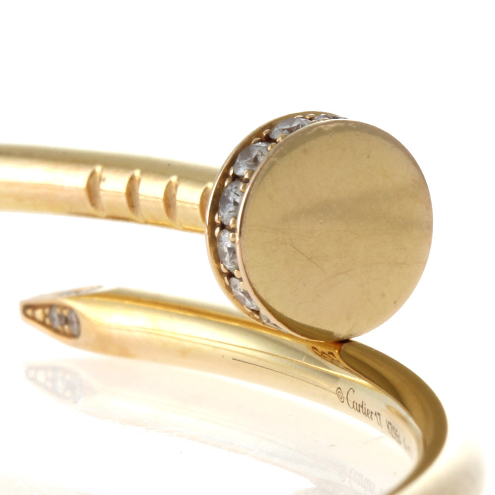 Cartier ジュストアンクル17センチ　イエローゴールド カルティエ ジュストアンクル #17 バングル 18金 K18イエローゴールド