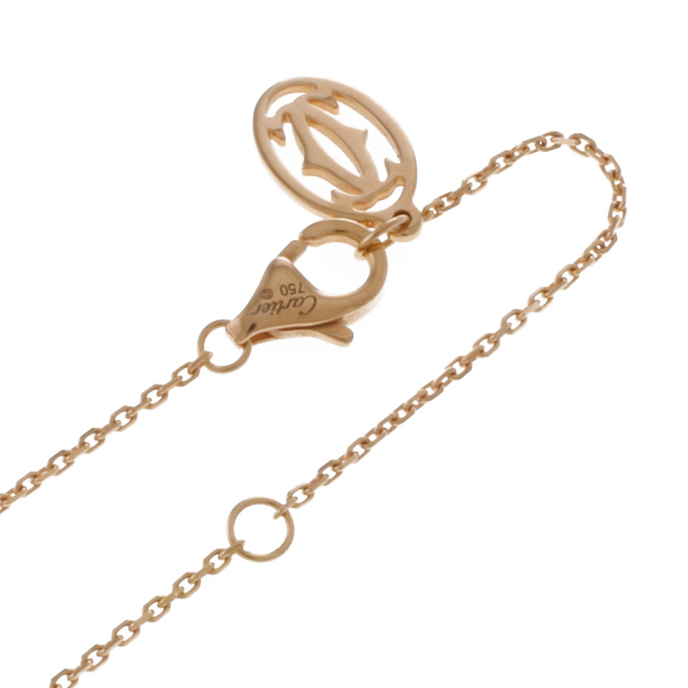 Cartier] CARTIER C de Diamond Necklace 18K K18 Pink Gold Diamond