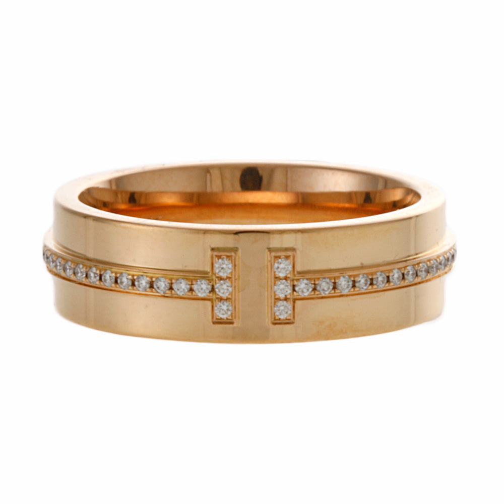 ティファニー TIFFANY&Co. Tナロー リング・指輪 9号 18金 K18ピンク