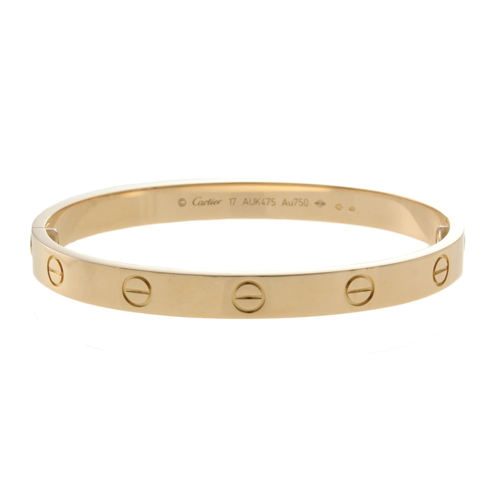カルティエ CARTIER ラブブレス ＃17 ドライバー付き バングル 18金