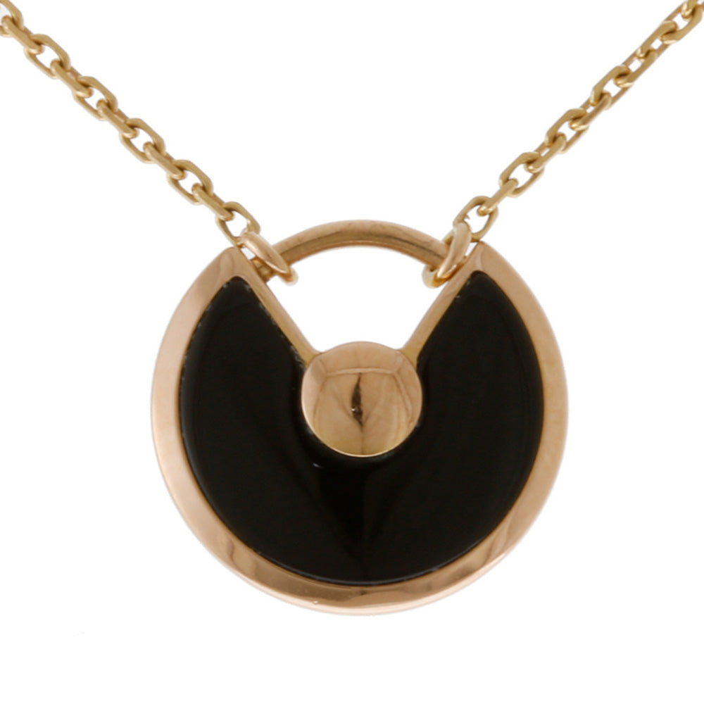 カルティエ アミュレット オニキス ダイヤモンド ネックレス 18