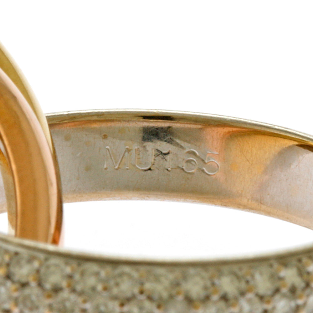 カルティエ トリニティ リング 指輪 8.5号 18金 K18イエローゴールド