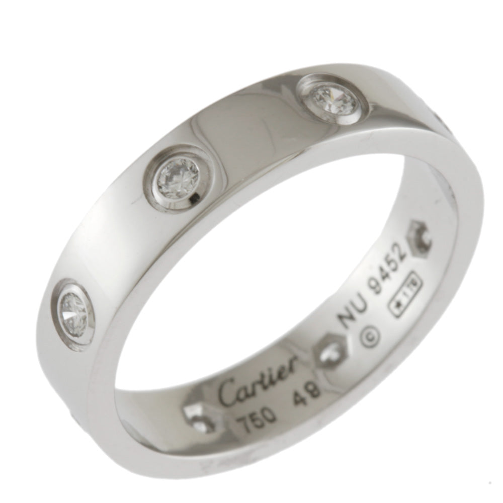 ホワイトゴールド　カルティエ Cartier ミニラブダイヤリング9号　K18 CARTIER カルティエ ミニラブ リング 指輪 9号 18金 K18ホワイト