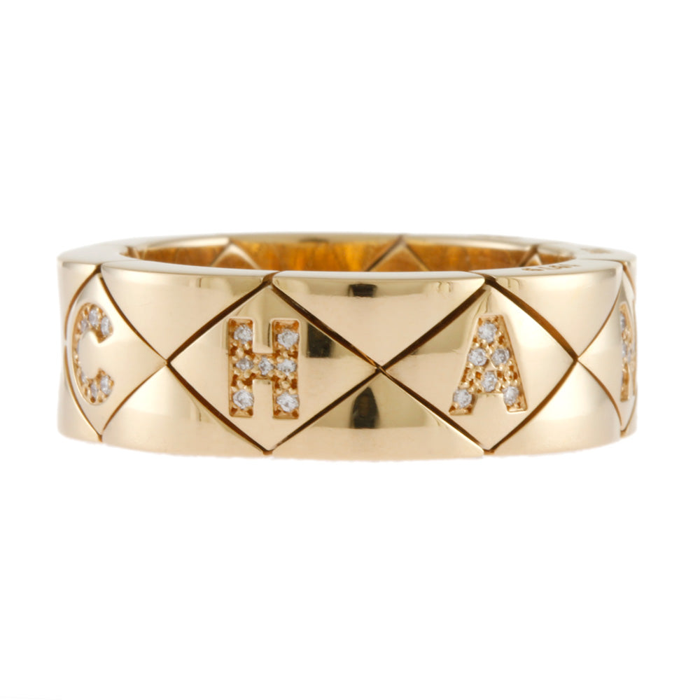 CHANEL シャネル マトラッセ ダイヤモンド リング 指輪 12.5号 18金