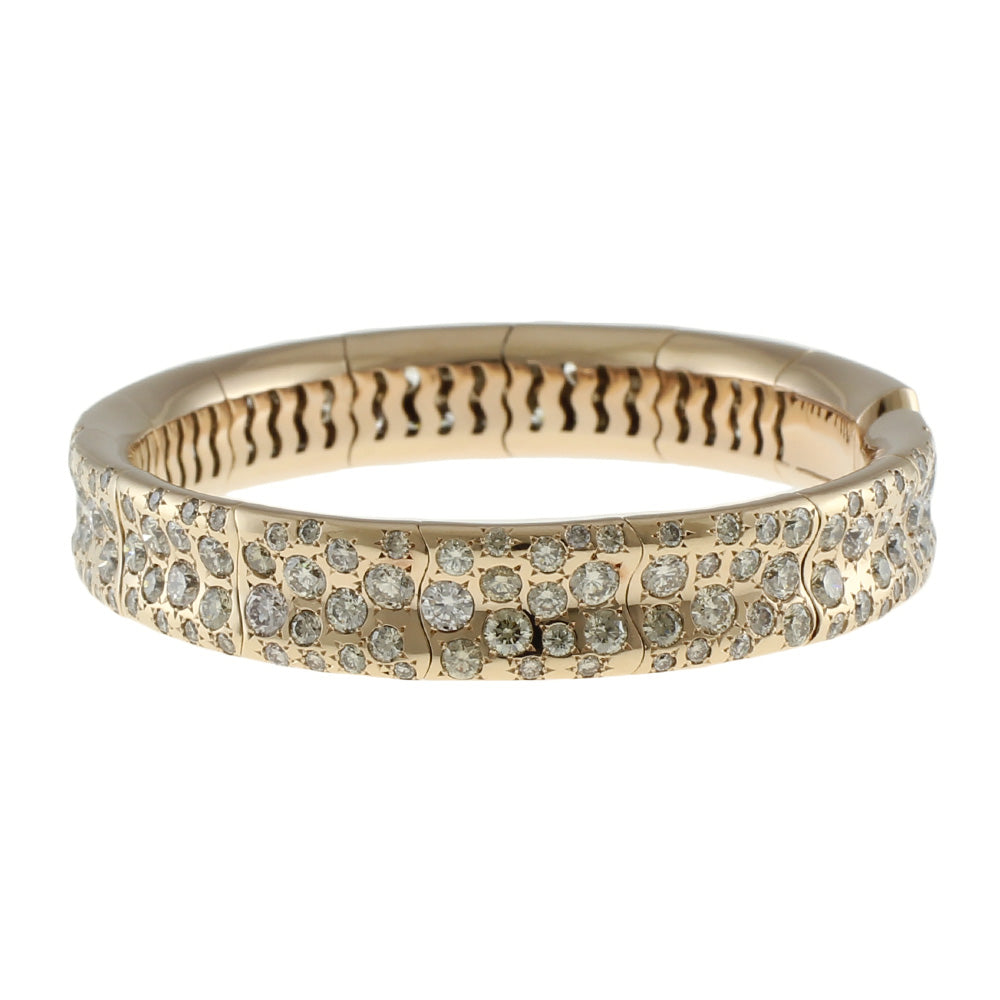 K18バングルブラウンダイヤ カシケイ】 メランジェ ブラウンダイヤモンド バングル K18PG