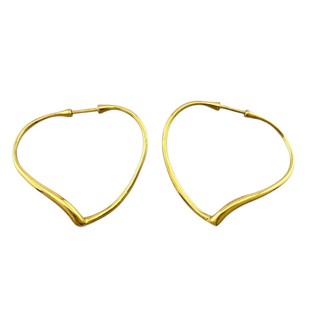 TIFFANY&Co. ティファニー オープンハート ピアス 18金 K18イエロー