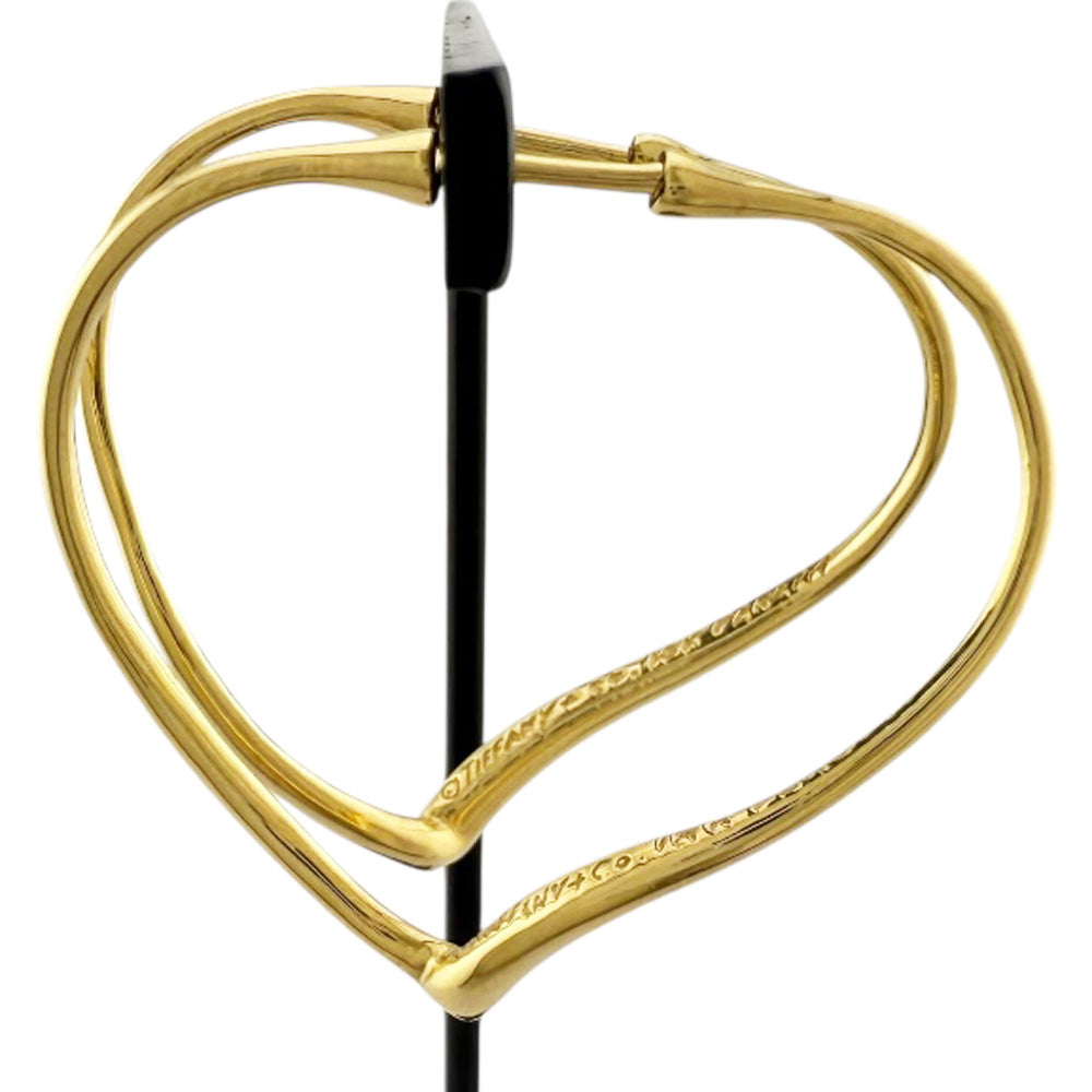 TIFFANY&Co. ティファニー オープンハート ピアス 18金 K18イエロー