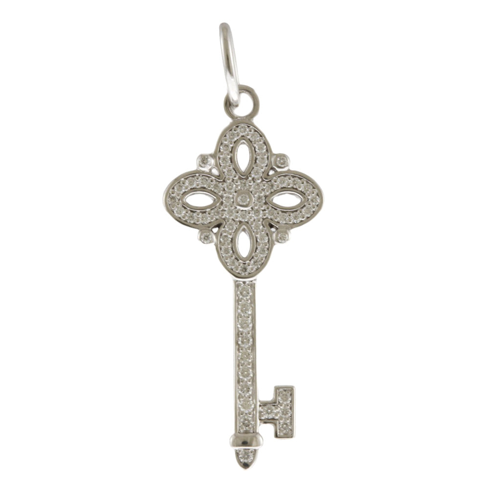 TIFFANY & Co. Tiffany Victoria Key Pendant Top 18K K18 White