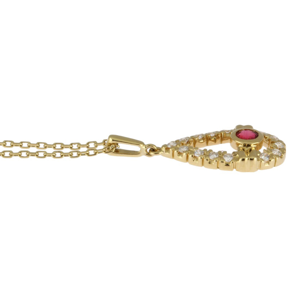 MIKIMOTO ミキモト ネックレス 18金 K18イエローゴールド ダイヤモンド 