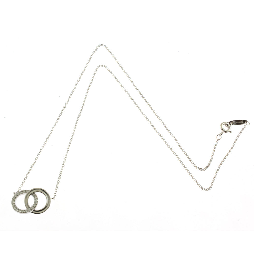 ティファニー ネックレス インターロッキング Au750 18金 コンビ 925 ティファニー インターロッキング ネックレス ティファニー 18金
