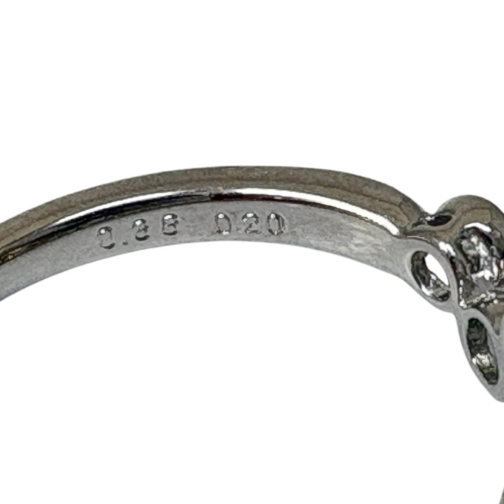 KASHIKEY カシケイ ベゼル リング 指輪 10号 Pt900プラチナ ブラウン