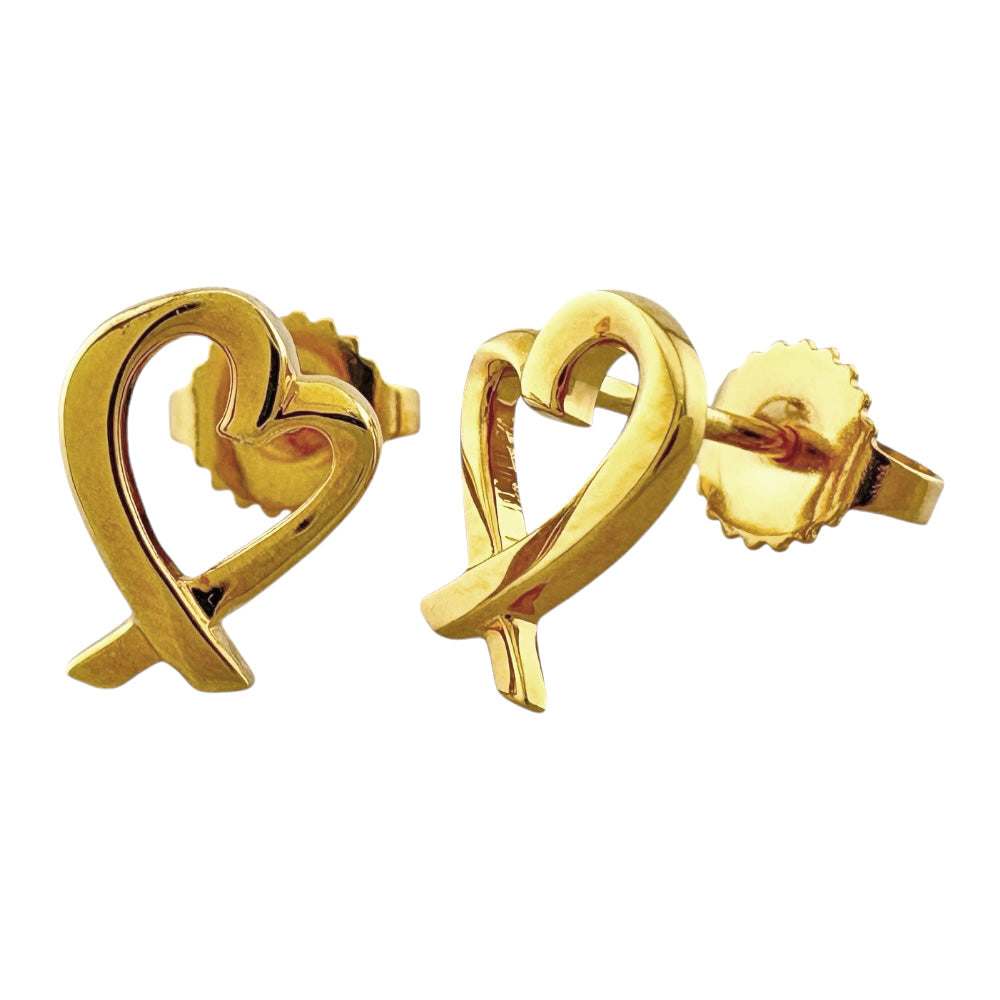 TIFFANY&Co. ティファニー ラビングハート ピアス 18金 K18イエロー