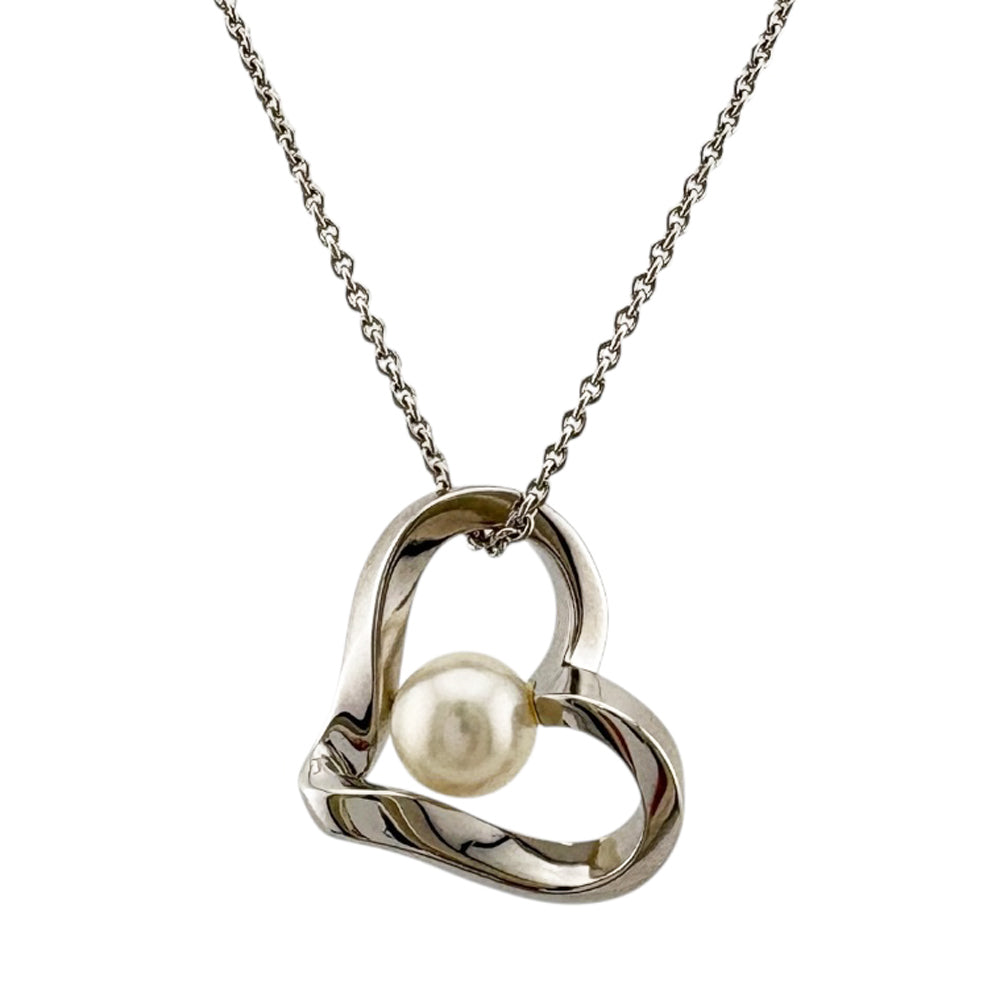 MIKIMOTO ミキモト ネックレス 18金 K18ホワイトゴールド パール