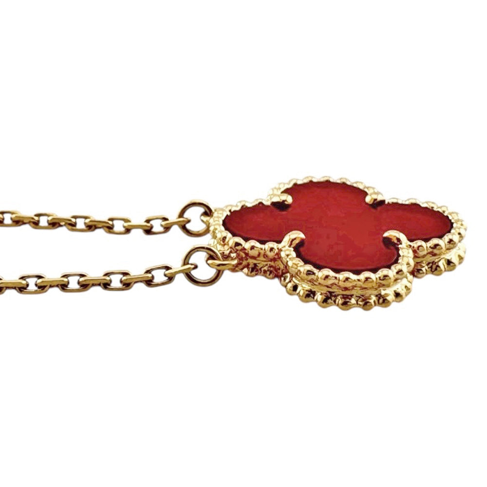 Red Fernopaa Necklace (購入者あり) Van Cleef & Arpels Vintage Alhambra Pendant Necklace 18K K18
