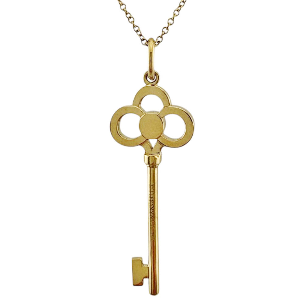 TIFFANY&Co. Tiffany Crown Key Necklace 18K K18 Yellow Gold
