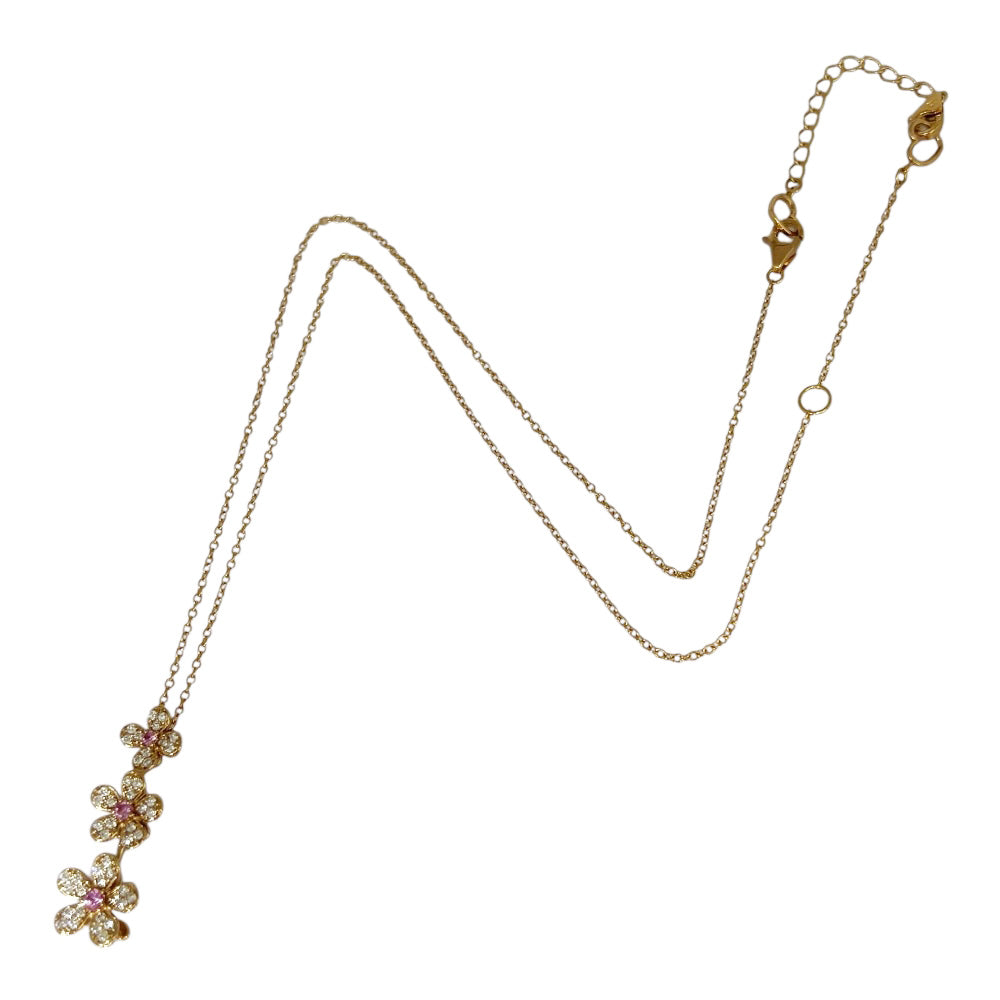 Ponte Vecchio ポンテヴェキオ フラワー ネックレス 18金 K18ピンク