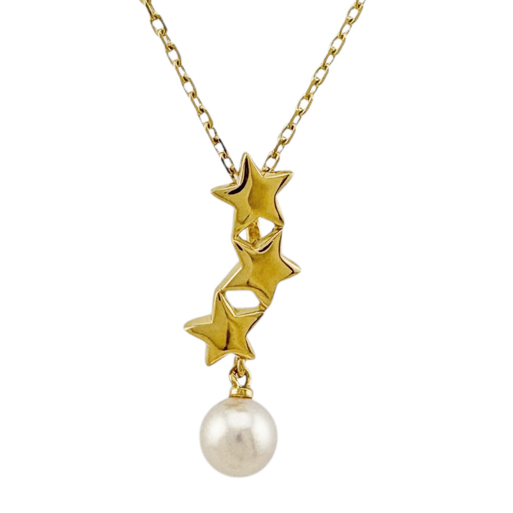 MIKIMOTO ミキモト ネックレス 18金 K18イエローゴールド パール 