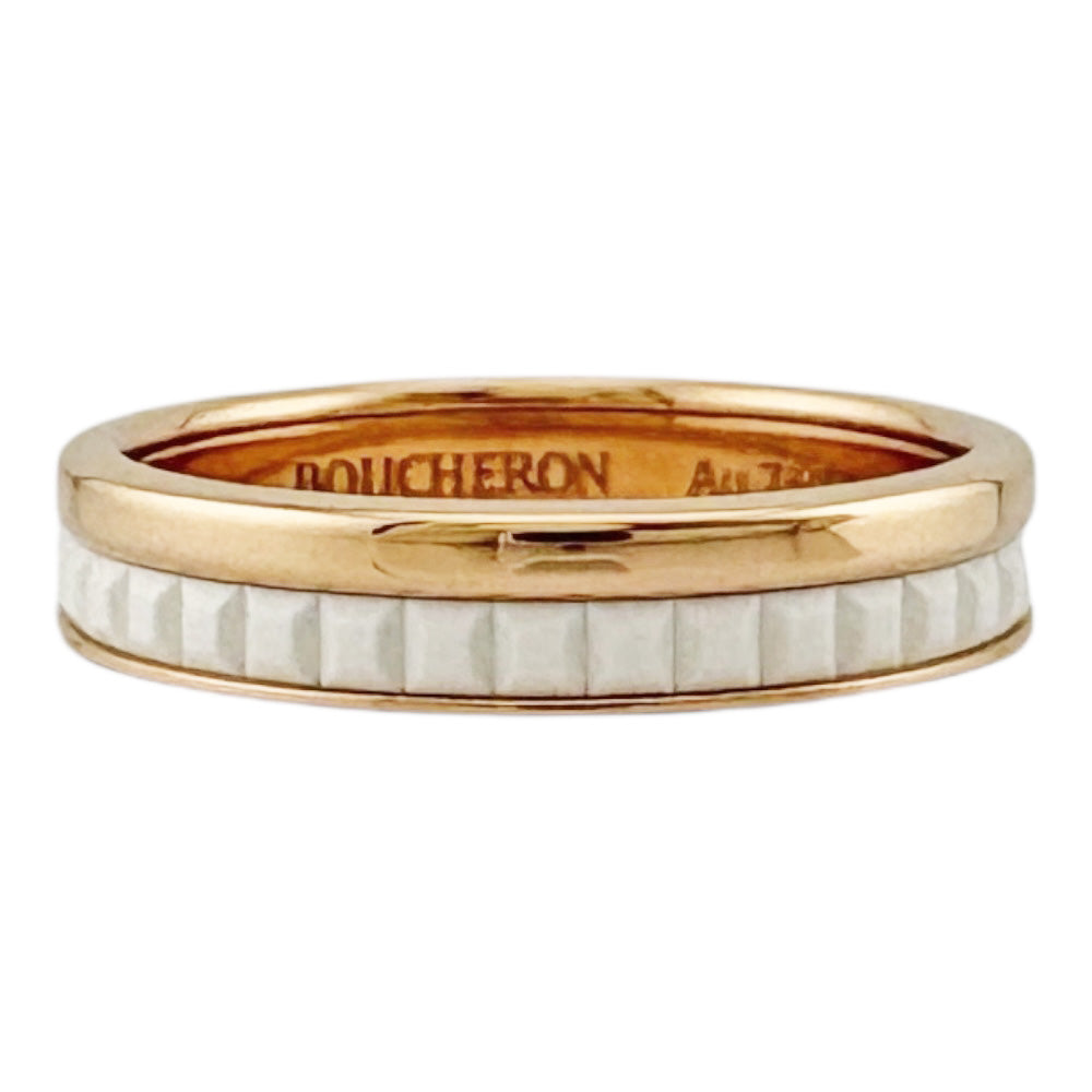 Boucheron ブシュロン キャトル ホワイト ハーフ リング 指輪 11