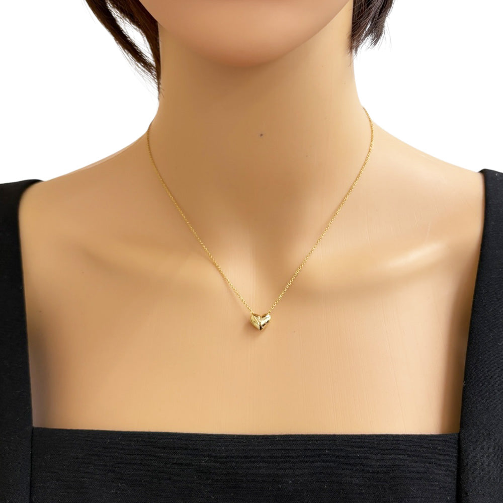 TIFFANY&Co. ティファニー ピンチドハート ネックレス 18金 K18