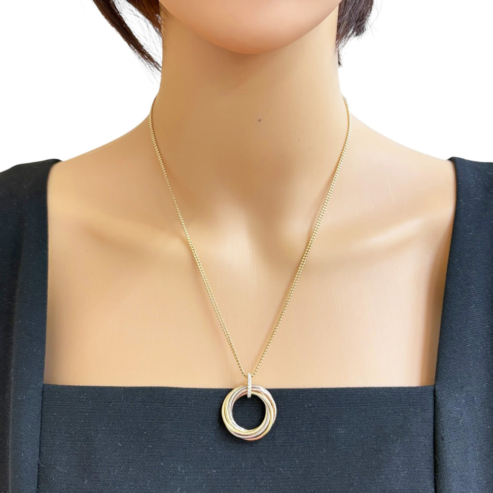 CARTIER カルティエ トリニティ 7連 ネックレス 18金 K18ピンク